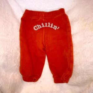 Orange ‘Chillin’ sweats by Gymboree